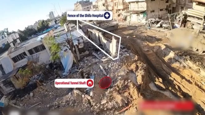 Israel merilis video diduga terowongan Hamas di bawah RS Al Shifa di Gaza