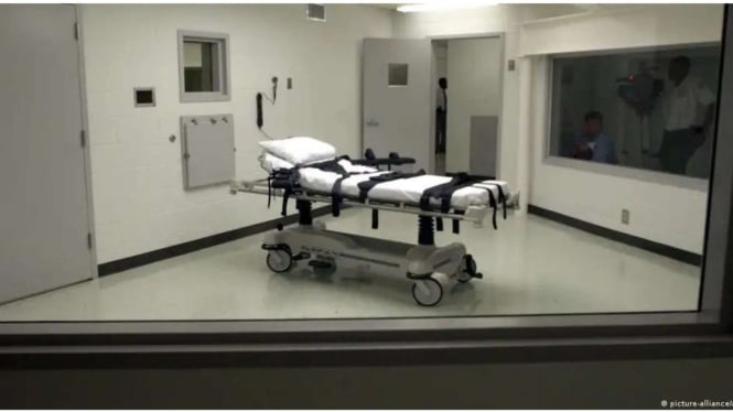 Ilustrasi tempat tidur hukuman mati